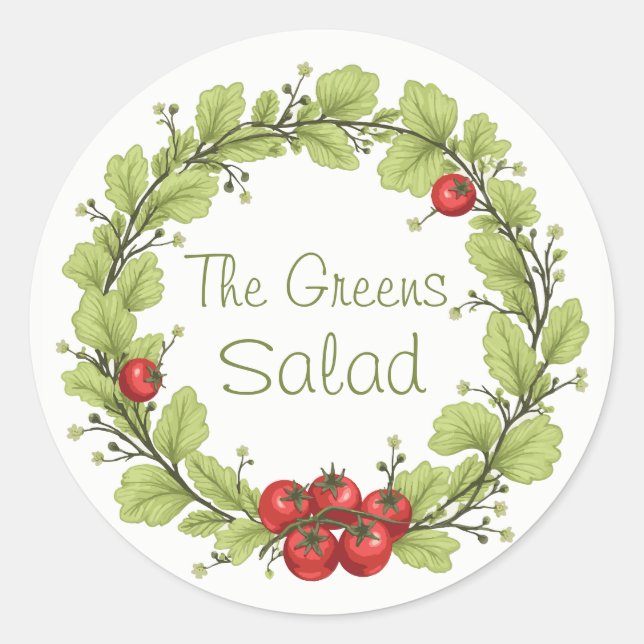 Der Salat der Grüntöne Runder Aufkleber (Vorderseite)