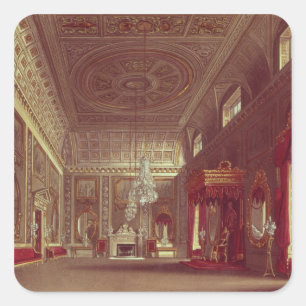Der Salon, der Buckingham Palace Quadratischer Aufkleber