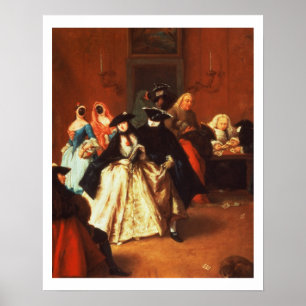 Der Salon (Öl auf Leinwand) Poster