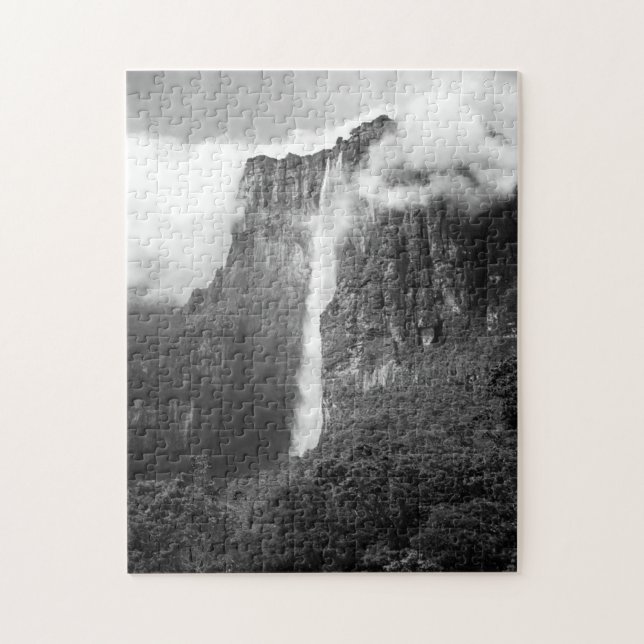 Der Salto Angel in Schwarzem u. im Weiß (Vertikal)