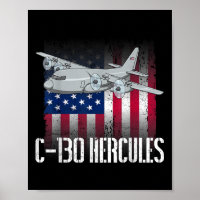 Der Salty Veteran C-130 Hercules American Flag Mil