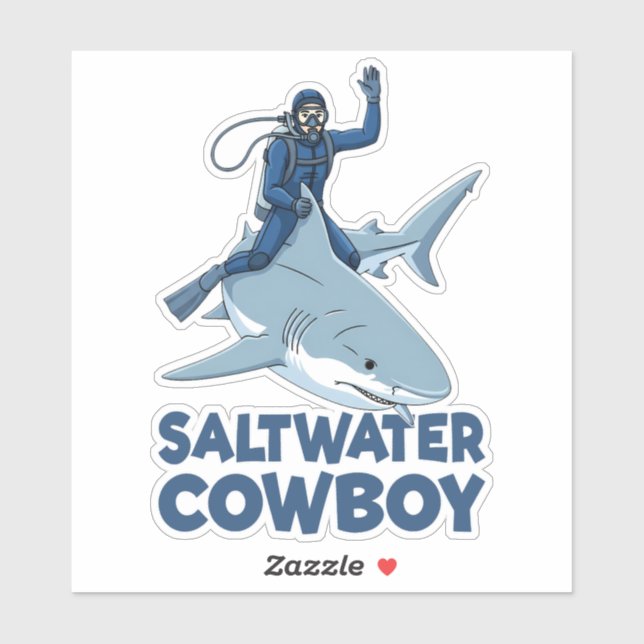 Der Salzwassercowboy Aufkleber (Blatt)
