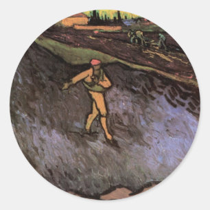 Der Sämann: Außenbezirke von Arles von Vincent van Runder Aufkleber