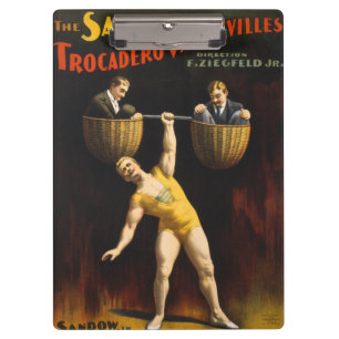Der Sandow Eugen Sandow Vaudeville-Gewichtheber Klemmbrett