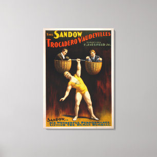 Der Sandow Trocadero VarietésWeightlifting Leinwanddruck