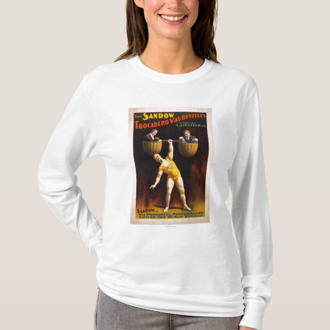 Der Sandow Trocadero VarietésWeightlifting T-Shirt (Vorderseite)