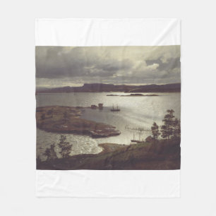 Der Sandvik Fiord von Hans Gude Fleecedecke
