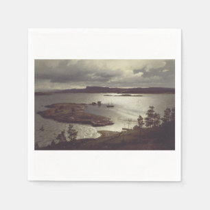 Der Sandvik Fiord von Hans Gude Serviette