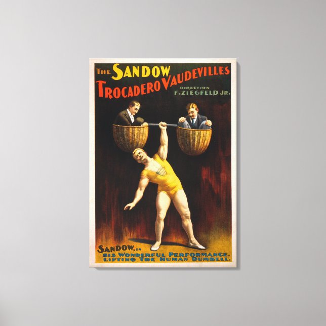 Der Sandwich Trocadero Vaudevilles Weighthieben Leinwanddruck (Vorderseite)