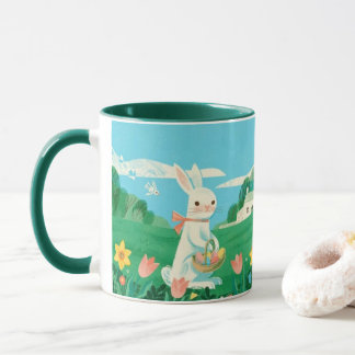 Der sanfte Bauernhase Kind Ones Whimsical Kaffee Tasse