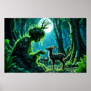 Der sanfte Hauch der Mutter Natur auf einem geflec Poster