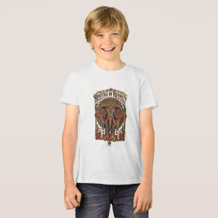 Der sanfte Riese: Künstlerisches Elefantendesign Tri-Blend Shirt