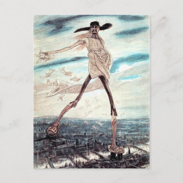 Der Satanic Satan sät Tares auf der Postkarte (Vorderseite)