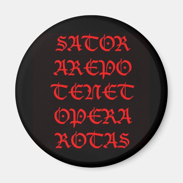 Der Satorplatz (Lucida-Klotz) Magnet (Vorne)