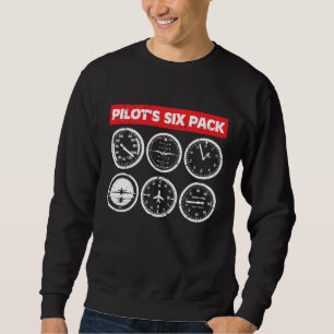 Der Satz-Flug-Instrument-Luftfahrt des Pilot sechs Sweatshirt