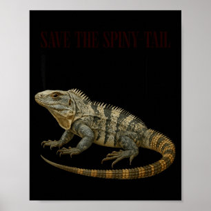 Der Save Spiny Tail Leguan Reptil Poster