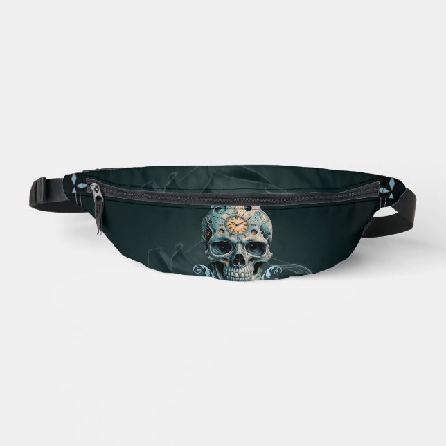 Der Schädel der Zeit: römische Zahlen Bauchtasche (Vorderseite)
