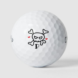 Der Schädel des Prinzen mit dem Anfang Golfball
