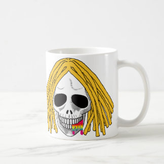 Der Schädel Dreadlocks blonde Regenbogen B Kaffeetasse