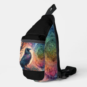 Der Schädelbaum des Lebens Mandala Pagan Crossbody Bag