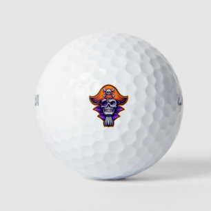 Der Schädelpferd mit Gold Dental Golfball
