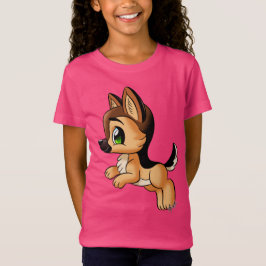 Der Schäferhund-Welpen-Rüsche-Shirt des stilvollen T-Shirt