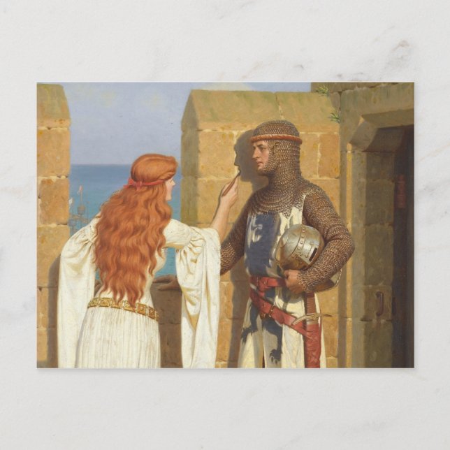 Der Schatten, c. 1909 von Edmund Leighton Postkarte (Vorderseite)