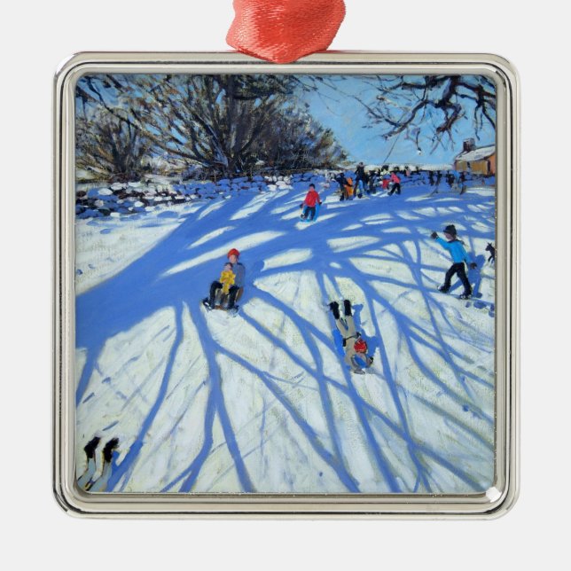 Der Schatten Derbyshire Silbernes Ornament (Vorne)