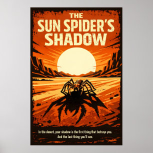 Der Schatten des Sonnenspinnen-Wüstenkunst Poster