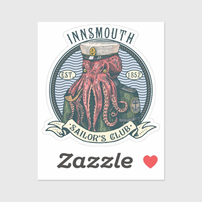 Der Schatten über Innsmouth Lovecraft Cthulhu Sail Aufkleber (Blatt)