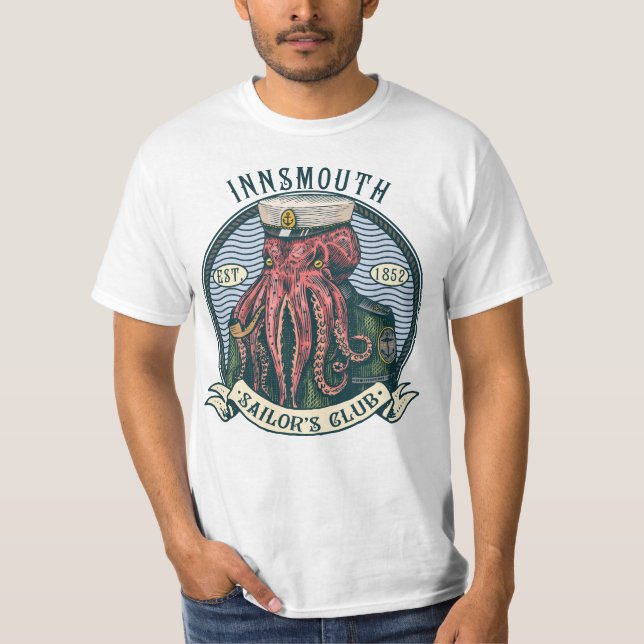 Der Schatten über Innsmouth Lovecraft Cthulhu Sail T-Shirt (Vorderseite)