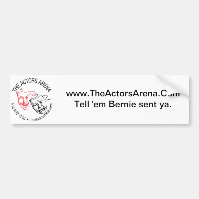 Der Schauspieler-Arena-Autoaufkleber - "erklären Autoaufkleber (Vorne)