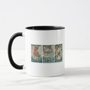 Der Schauspieler Ichikawa Ebizo V als die Gottheit Tasse