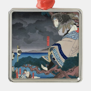 Der Schauspieler Nakamura Utaemon IV Silbernes Ornament