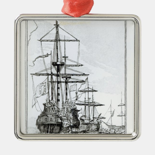 Der Scheich oder der Gouverneur von Mosambik Ornament Aus Metall (Vorne)
