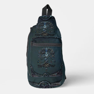 Der Schein des Baumes des Lebens die Edelsteine de Crossbody Bag