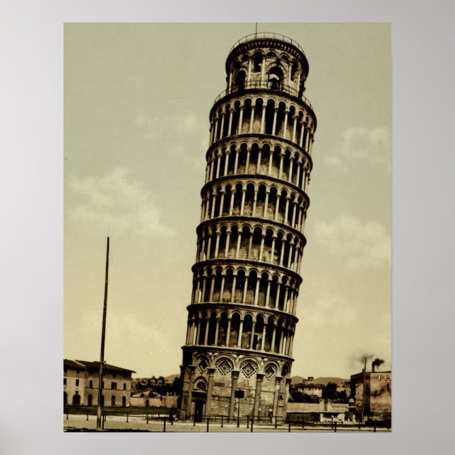 Der Schiefe Turm Pisa Italien Poster (Vorne)