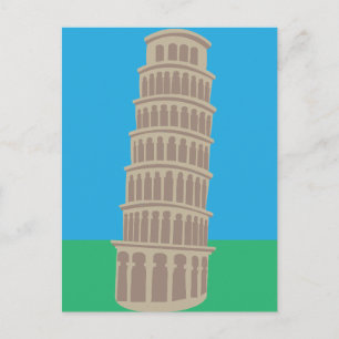 Der schiefe Turm von Pisa aus Italien Postkarte