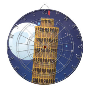 Der Schiefe Turm von Pisa Dartscheibe