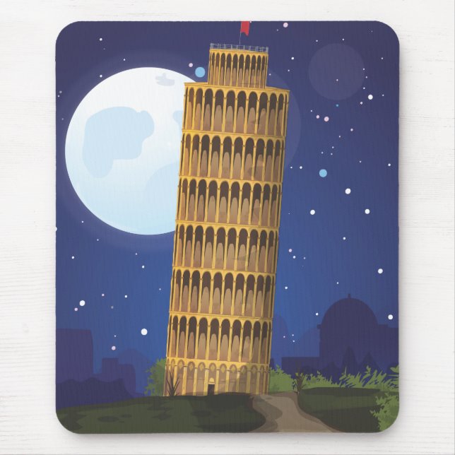 Der Schiefe Turm von Pisa Mousepad (Vorne)