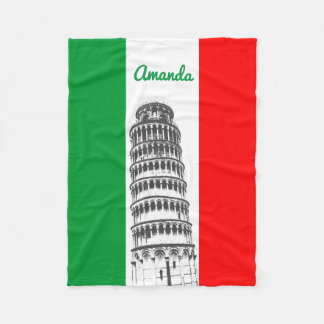 Der Schiefe Turm von Pisa und die italienische Fla Fleecedecke