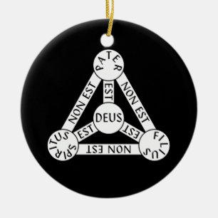 Der Schild des Dreifaltigkeitsziers (auf der doppe Keramik Ornament