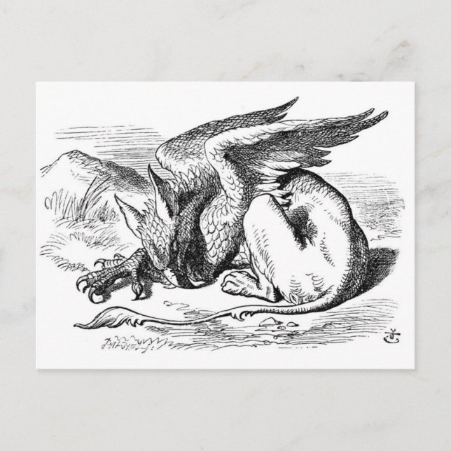 Der schlafende Griffin Postkarte (Vorderseite)