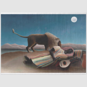 Der schlafende Sinti und Roma, Henri Rousseau Seidenpapier