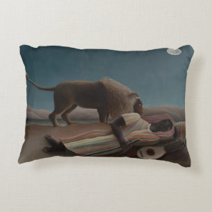 Der schlafende Zigeuner von Henri Rousseau, Vintag Dekokissen