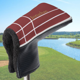 Der schlichte, dunkelrote und goldene individuelle golf headcover