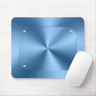 Der schlichte, moderne blaue minimalistische Chic Mousepad