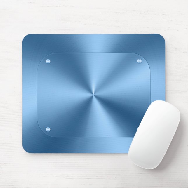 Der schlichte, moderne blaue minimalistische Chic Mousepad (Mit Mouse)