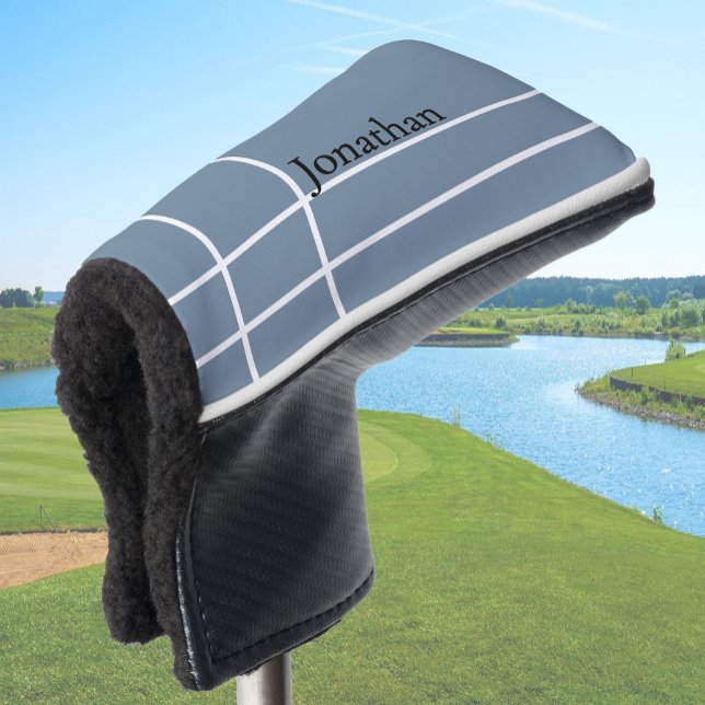 Der schlichte schwarzblaue individuelle Name Golf Headcover (Von Creator hochgeladen)
