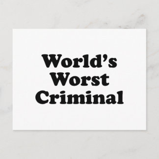 Der schlimmste Kriminelle der Welt Postkarte